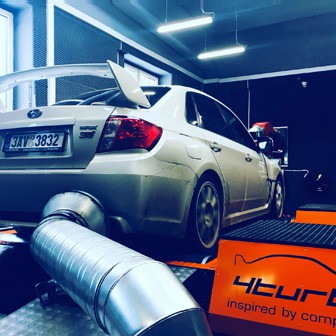 Borg Warner instalace turba s náporovým intercoolerem. Subaru Impreza WRX STI N14 sedan.