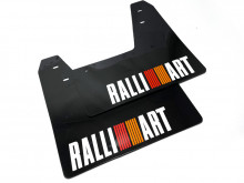 Black mud flaps with logo RalliArt EVO 10