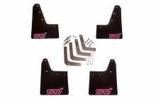 Performance creations mud flaps WRX/STI 2001-2007, black, pink logo STI