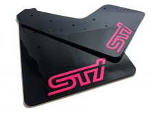 Černé zástěrky s růžovým logem STI Impreza WRX/STI 2015-2018
