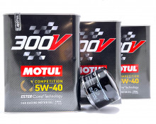 Set of Motul 5W40 oil and EVO 4/5/6/7/8/9/10 oil filter