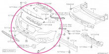 Front bumper Subaru Outback 2014-2018