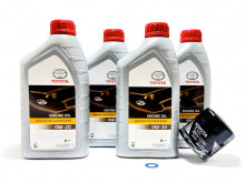 Set of Toyota 0W20 oil and Yaris GR oil filter