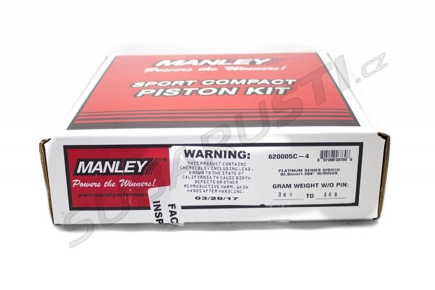 Kované písty Manley EJ20 92.50mm STROKER pro kliku EJ25
