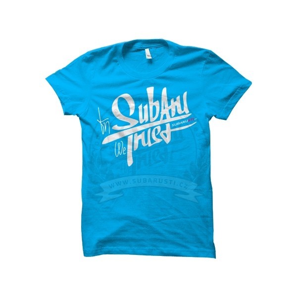 Men's blue In Subaru We Trust t-shirt