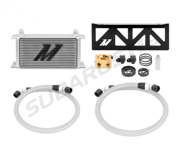 Mishimoto Subaru BRZ, Toyota GT86/Scion FR-S 2013+ oil cooler kit with thermostat, silver - MMOC-BRZ-13T