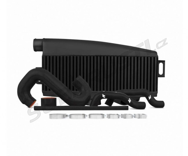 Mishimoto Subaru WRX/STI Performance top mount intercooler kit, black intercooler, black silicone, 2002-2007, MMTMIC-WRX-01BKBK