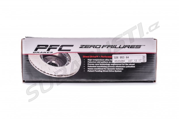 Performance Friction brake disc V3, front, slotted, right, 326mm, Impreza STI 2001-2014, WRX STI 2014-2018 (multi PCD) - 326.053.64