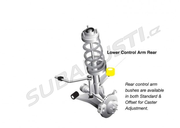 Whiteline front control arm - lower inner rear bushing Impreza STI sedan 2011-2014, WRX STI 2014+ - KCA425