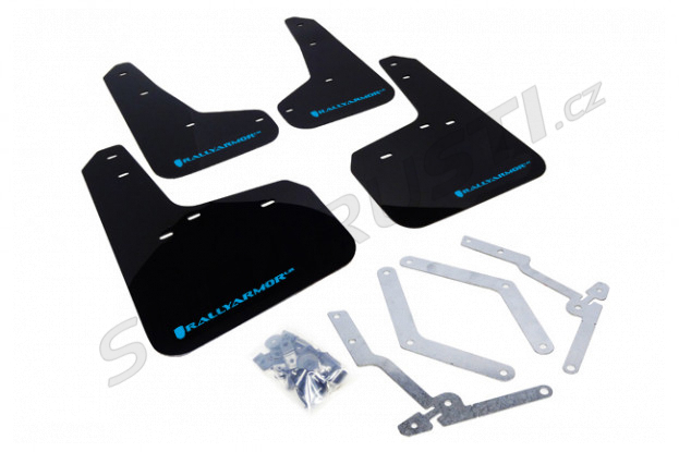 Mud flaps Rally Armor UR Ford Focus 2013+, black, light blue logo - MF27-UR-BLK/NB