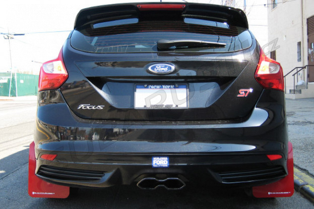 Mud flaps Rally Armor UR Ford Focus 2013+, black, light blue logo - MF27-UR-BLK/NB