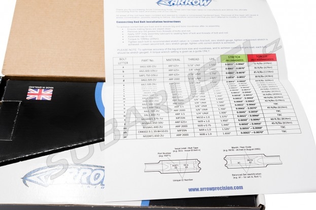 Connecting rods Arrow Precision ARP2000 EVO 5/6/7/8/9