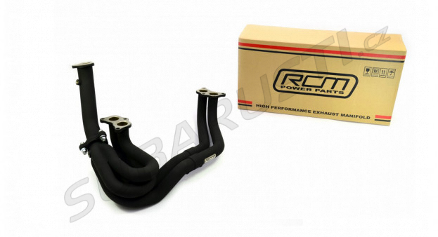 Unequal length stainless steel RCM downpipes with black coating