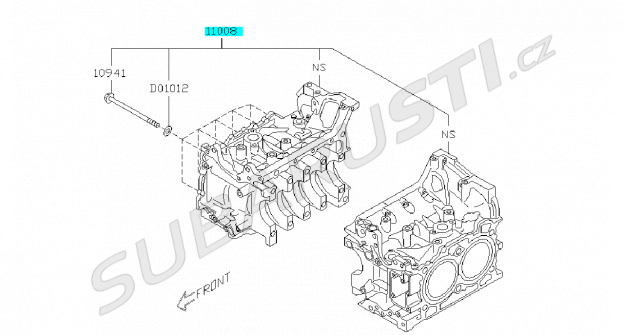 Block assy cylinder BRZ FA20 2011-2016 - 11010AB310