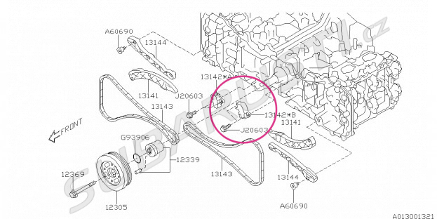 Napínák rozvodů Impreza BRZ 2013+