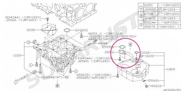 Oil strainer, cp-oil eg BRZ 2011+ - 15050AA160  