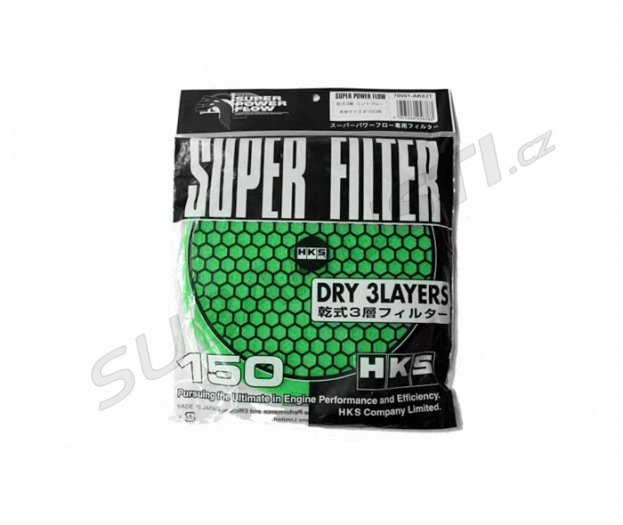 HKS super power flow intake filter 150mm universal green - 70001-AK021