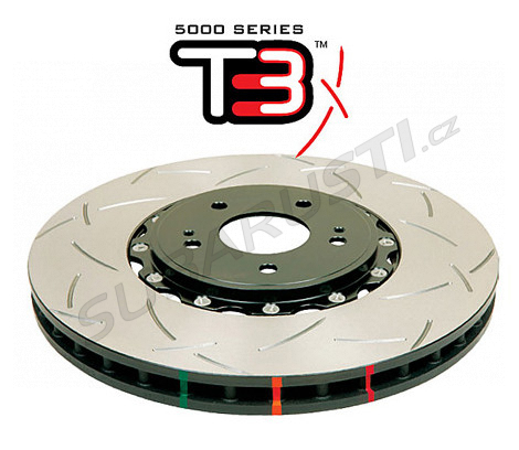 DBA disc brake, 5000 series T3, front, slotted, 356mm, Toyota Yaris GR - DBA53922BLKS