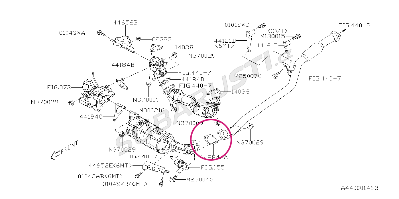 Těsnění výfuku Boxer Diesel zadní (DPF filtr) l Impreza