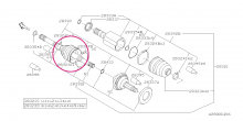 Boot driveshaft, front, inner Impreza GF/GC/GD/GG 1992-2005,  Forester SF 1997-2002, Legacy/Outback 1997-2003 - 28023AA011