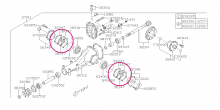 Subaru STI axle shim bearing rear diff 0.20T