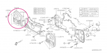 Kryt rozvodů - vnější pravý Impreza GT/WRX 1998-2005, Forester 1998-2005, Legacy/Outback 2001-2003
