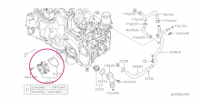 Water pump Subaru Boxer Diesel 2014+, Outback 2014-2016, Forester 2014-2017, XV 2015-2016 - 21110AA730