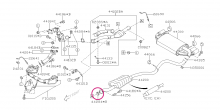 Gasket, exhaust pipe rear Impreza 1992-2009, Forester 1997-2008, Legacy 1992-2009, Outback 1997-2009, Baja 2002-2005, 66x48x16 - 44022AA063