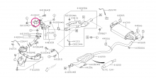 Gasket - exhaust turbo outlet (downpipe) Impreza GT/WRX/STI, Forester Turbo/XT, Legacy GT - 44022AA180