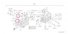 Bushing, cylinder block Impreza 1993-2013, Forester 1992-2012, Legacy/Outback 1989-2013, 804014060