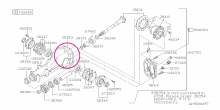 Gasket differential rear carrier Impreza STI 2001-2016 - 38353AA050