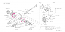 Bearing rear diff (LSD left/right) Impreza, WRX STI, Forester, Legacy, Outback, XV, Levorg  - 806340010