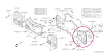 Cover, timing belt, No.2, left inner Impreza GT/WRX/STI, WRX STI 2014+, Forester, Legacy/Outback - 13575AA130