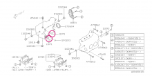 O-Ring, cylinder block, oil pump Impreza (GT/WRX/STI), WRX STI 2014+, Legacy, Forester, Outback - 10991AA001