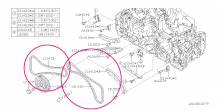 Chain timing, diesel Impreza 2008+, Forester 2008+, Legacy/Outback 2007-2014, XV - 13143AA090