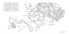 Guide, timing chain diesel Impreza 2008+, Forester 2008+, Legacy/Outback 2007-2014 (13144AA150) - 13144AA220