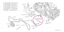 Guide, timing chain diesel Impreza 2008+, Forester 2008+, Legacy/Outback 2007-2014 (13144AA160) - 13144AA230