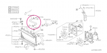 Radiator hose upper right (passanger side)  Subaru Impreza (GE, GH, GJ) 2008+, Subaru Forester (SH,SJ) 2008+, Subaru Legacy/Outback (BL/BP) 2007-2009, Subaru XV 2011+ - 45161AG080