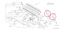 Gasket inter cooler Impreza GT/WRX/STI (EJ20G, EJ207, EJ257),WRX STI 2014+, Forester (EJ205), 21896AA010