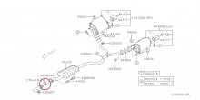 Gasket, exhaust pipe rear Impreza, Forester, Legacy/Outback, H6 - 44011AE031