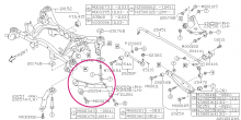 Trailing arm rear left Subaru Impreza (WRX/STI) 2008-2012, Forester 2008-2012, Legacy 2009-2014 - 20250AJ070