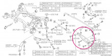 Lateral link assembly rear Subaru Legacy 2009-2014, Impreza WRX/STI 2007-2011, Forester 2007-2010 - 20250AJ040