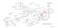Bolt rear lateral link Subaru Impreza 1993-2007 Forester 1998-2008, Legacy 1989-2002 - 20540AA001