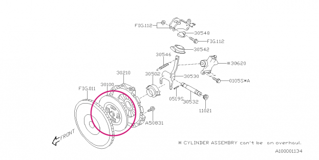 Clutch disc OEM Impreza STI 2001-2007 - 30100AA910