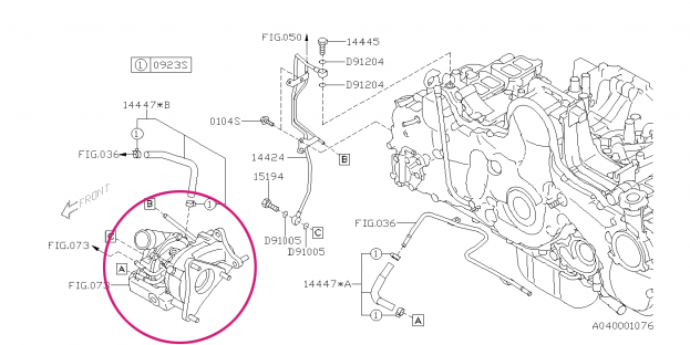 Turbocharger VF50 Subaru diesel, Impreza 2008-2011, Forester 2007-2011, Legacy 2007-2009 - 14411AA720