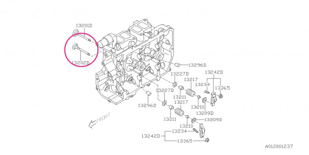 Valve exhaust diesel Subaru Impreza 2008-2011, Forester 2007+, Legacy 2009-2014, XV 2011+ - 13202AA600