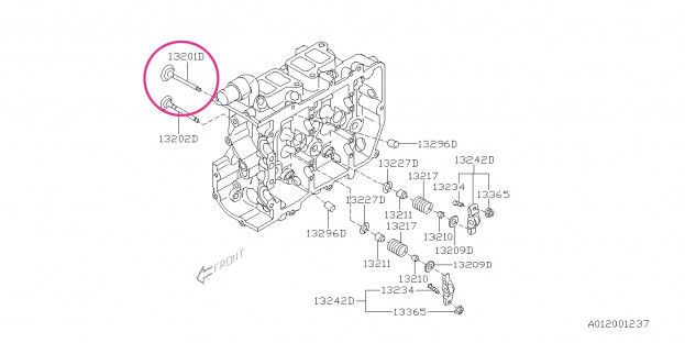 Valve intake diesel Subaru Impreza 2008-2011, Forester 2007+, Legacy 2009-2014, XV 2011+ - 13201AA560