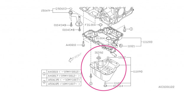 Pan assy, oil diesel Legacy, Outback, Forester, Impreza, XV - 11109AA190